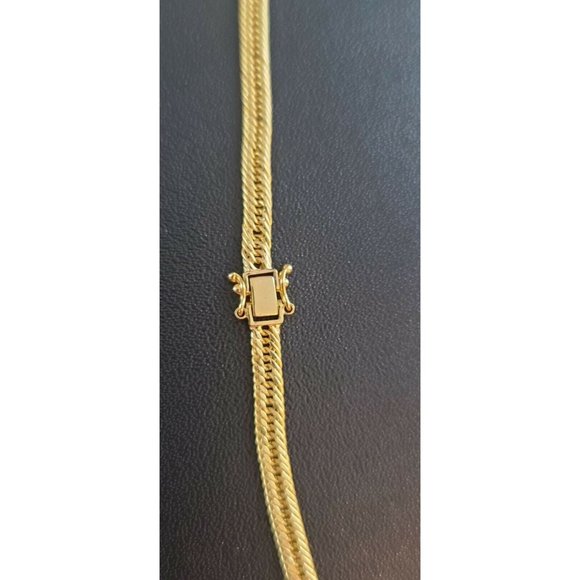 18K Saudi Real Gold Necklace 750 Fine 20” Long Curb Chain - Picture 3 of 9